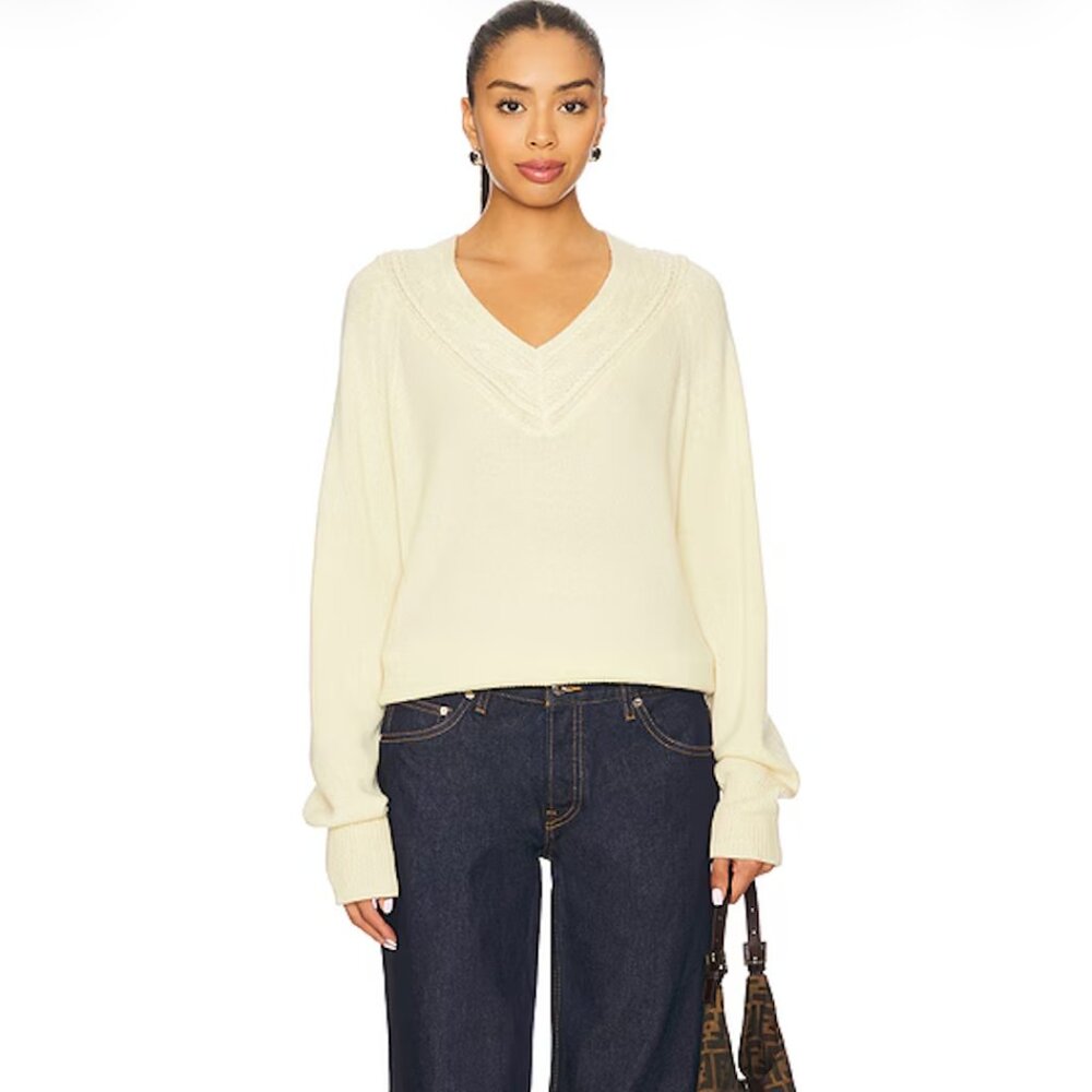 Guest in Residence The Varsity V Sweater XS - New with Tags, Yellow